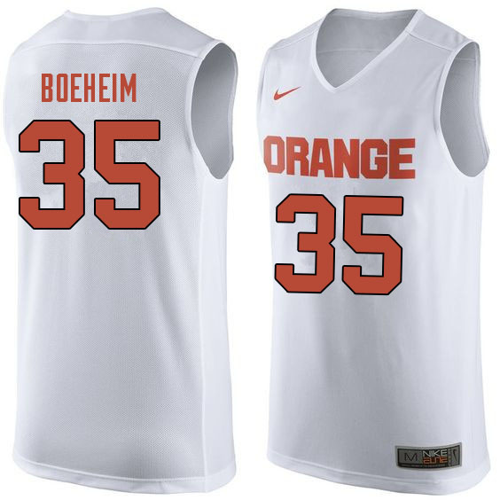 Men #35 Buddy Boeheim Syracuse White College Basketball Jerseys Sale-White